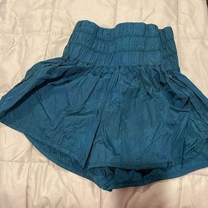Free people shorts teal, M, like new